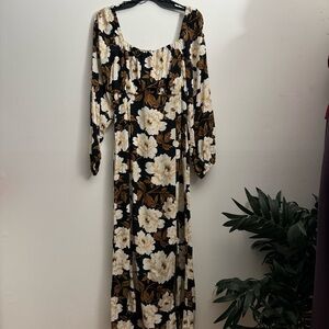 Long sleeve floral maxi